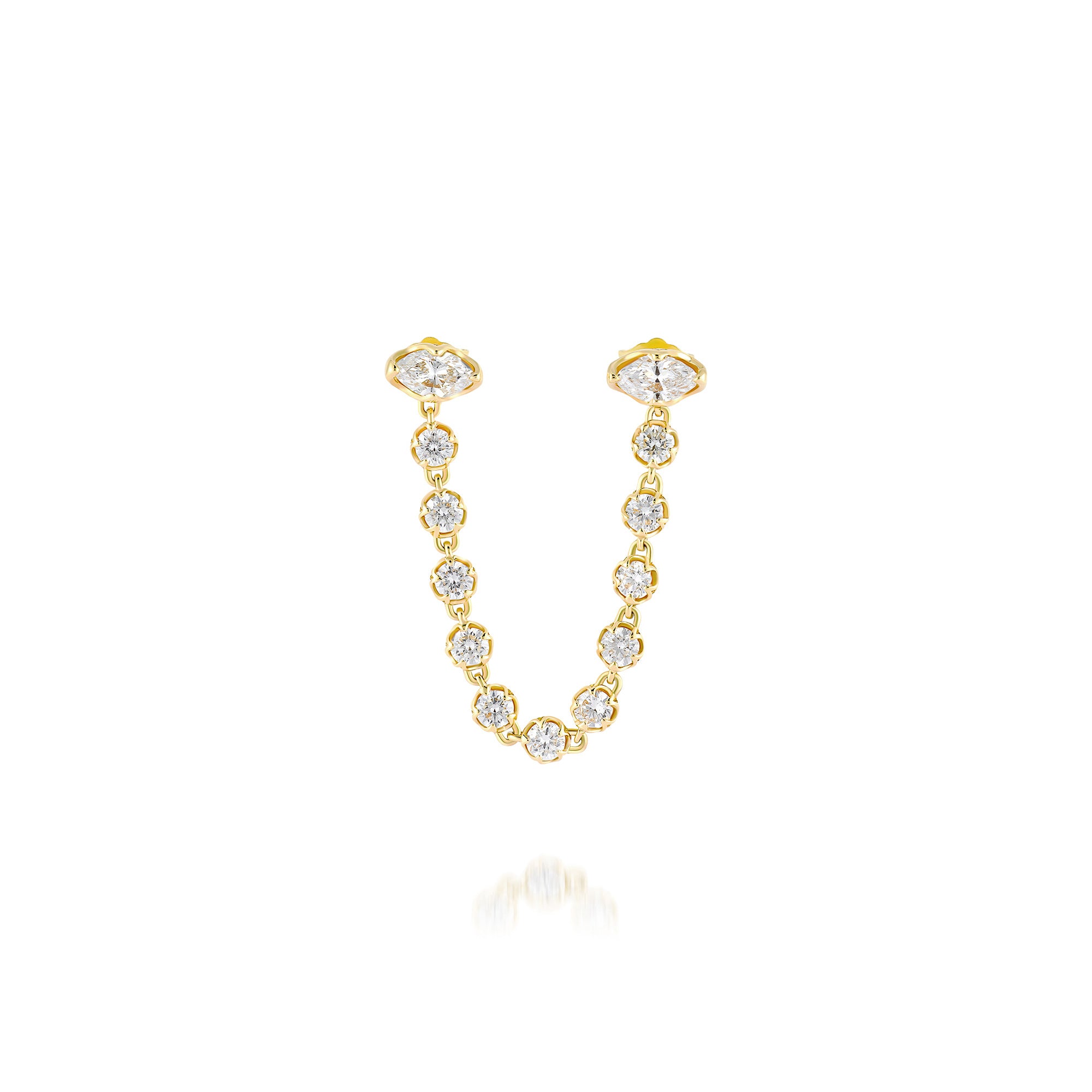 Double Pierce Marquis Lacy Earring