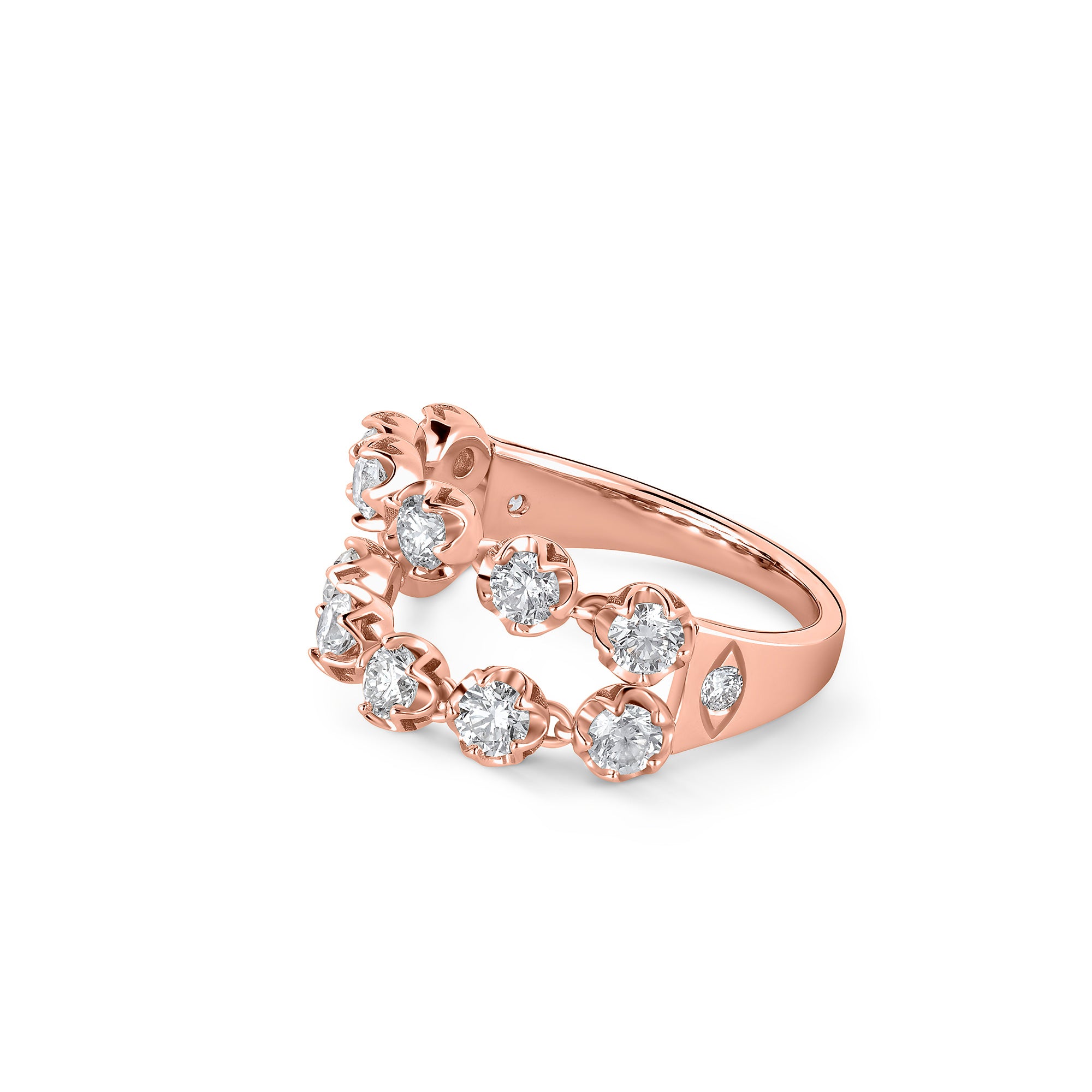 Double Diamond Lacy Ring