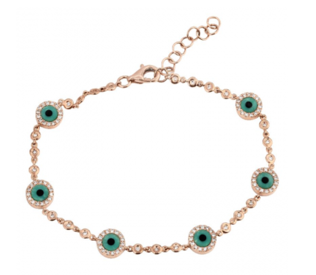 Turquoise Evil Eye Bracelet