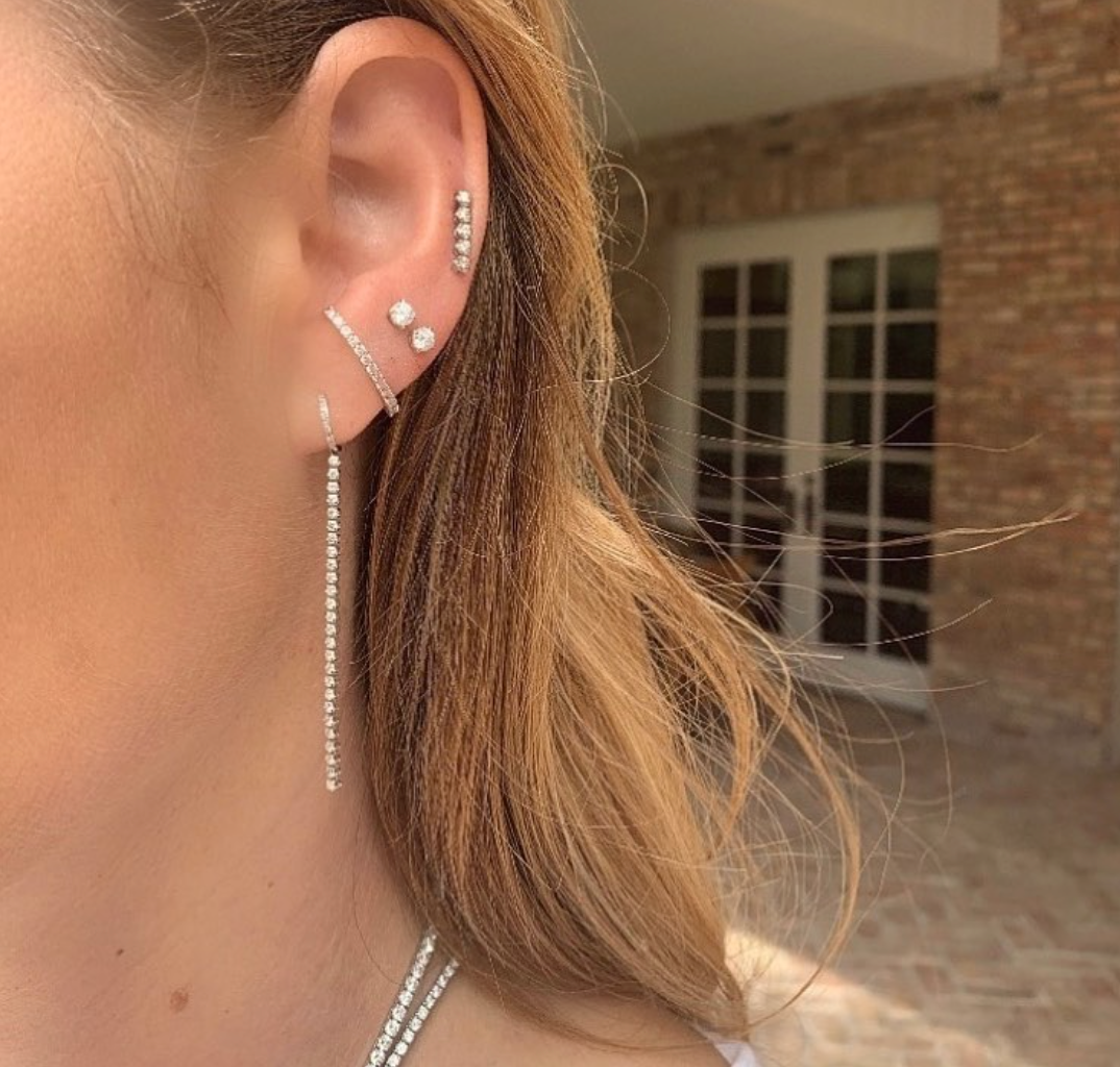 Huggie Tennis Earrings
