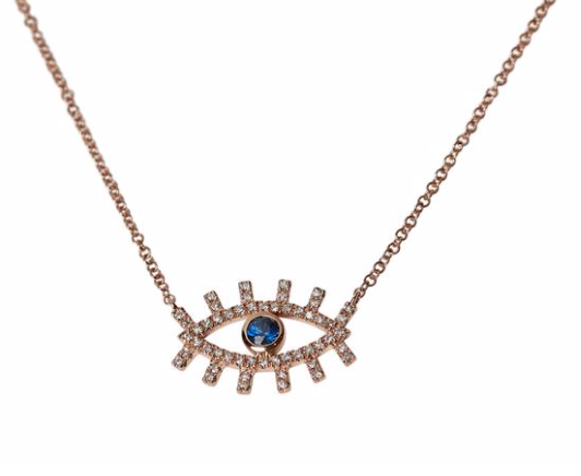 Evil Eye Double Lash Necklace