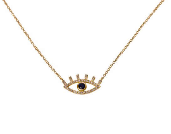 Evil Eye Lash Necklace