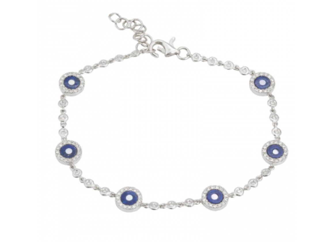 Evil Eye Lapis Bracelet