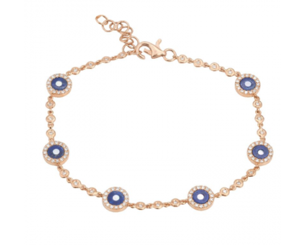 Evil Eye Lapis Bracelet