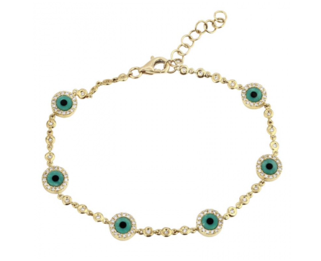 Turquoise Evil Eye Bracelet