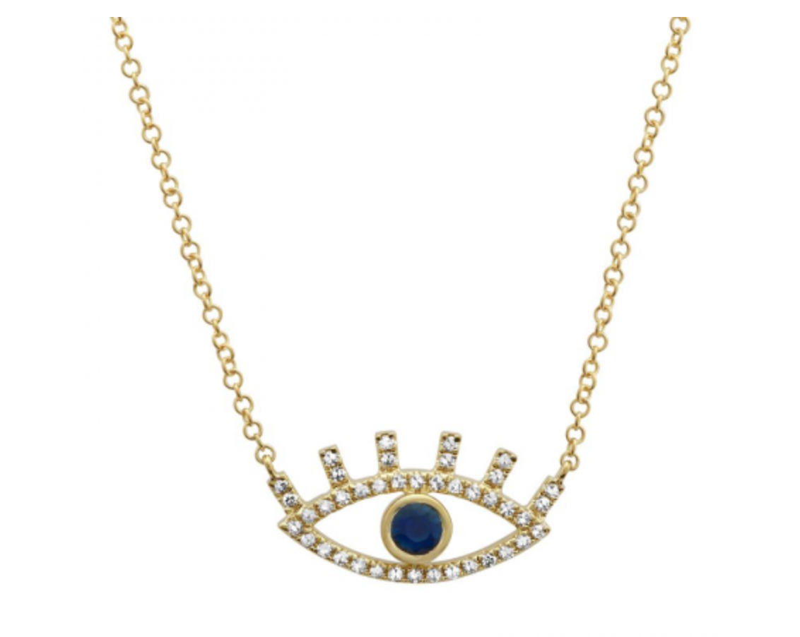Evil Eye Lash Necklace