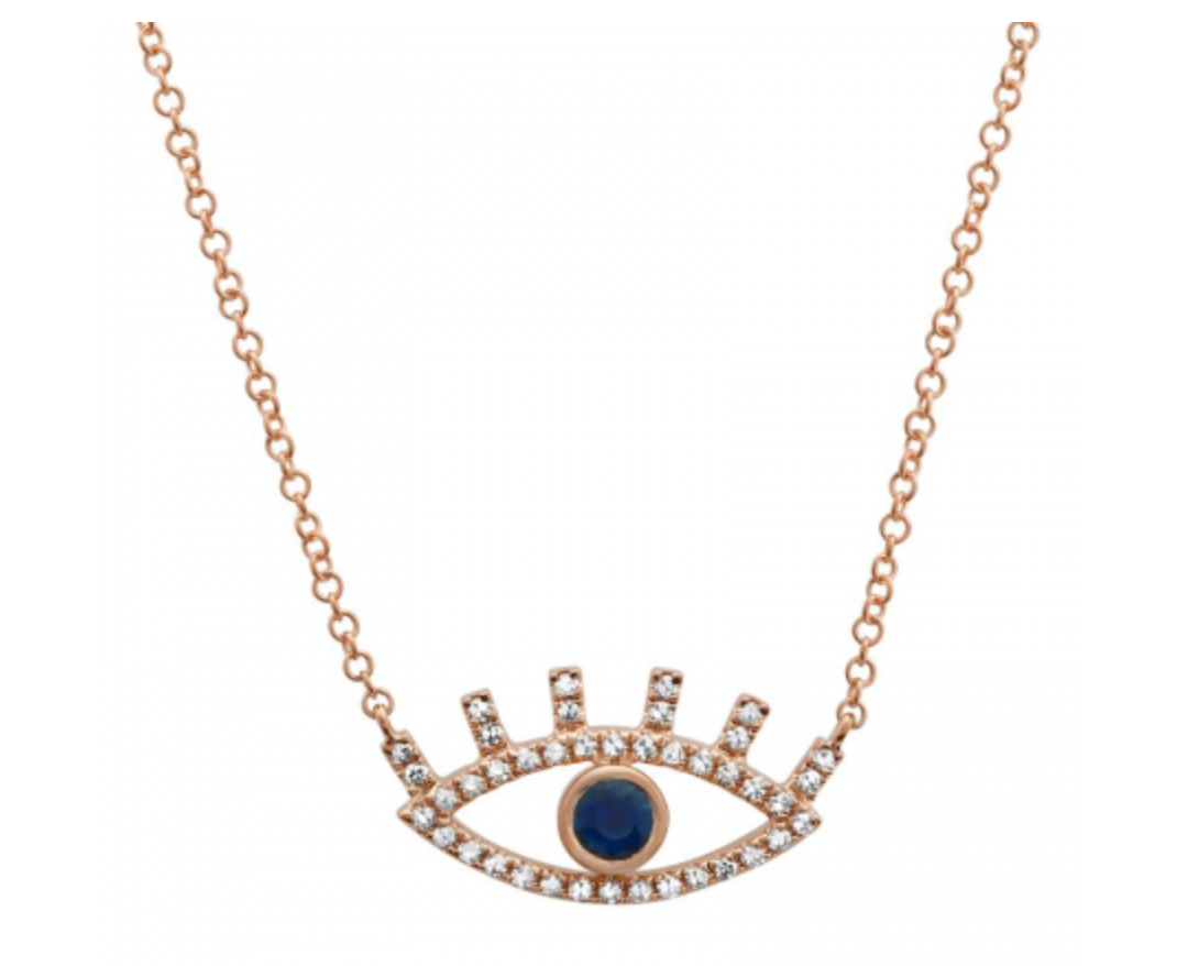 Evil Eye Lash Necklace