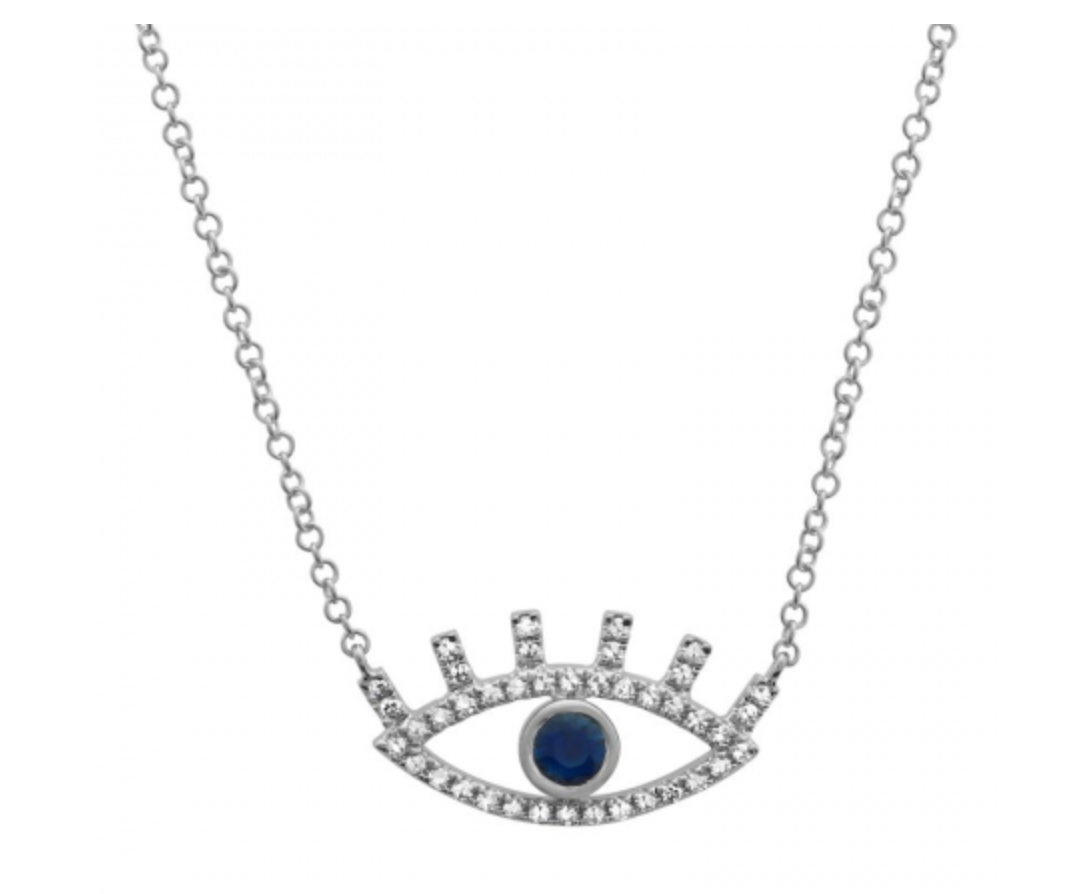 Evil Eye Lash Necklace