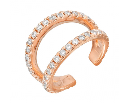 Double Pave Diamond Ear Cuff