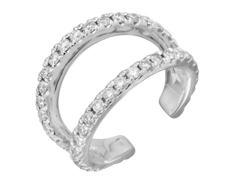 Double Pave Diamond Ear Cuff