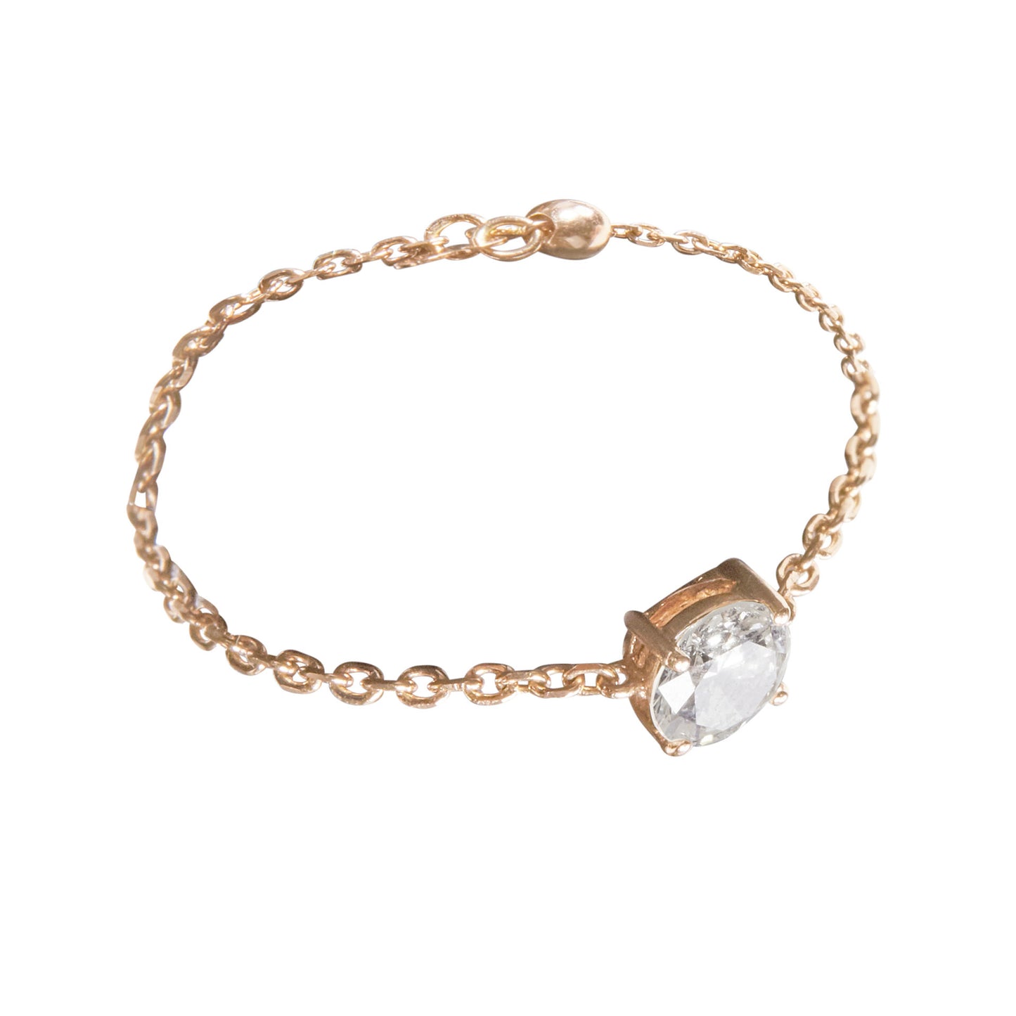 Chain Link Diamond Ring