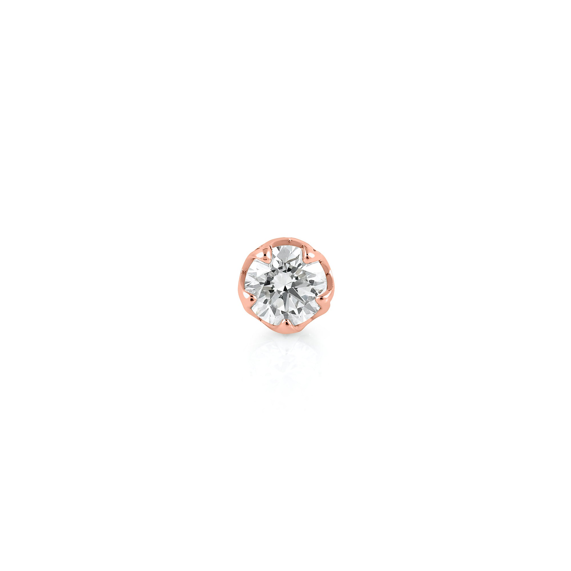 Round Diamond Stud Earring