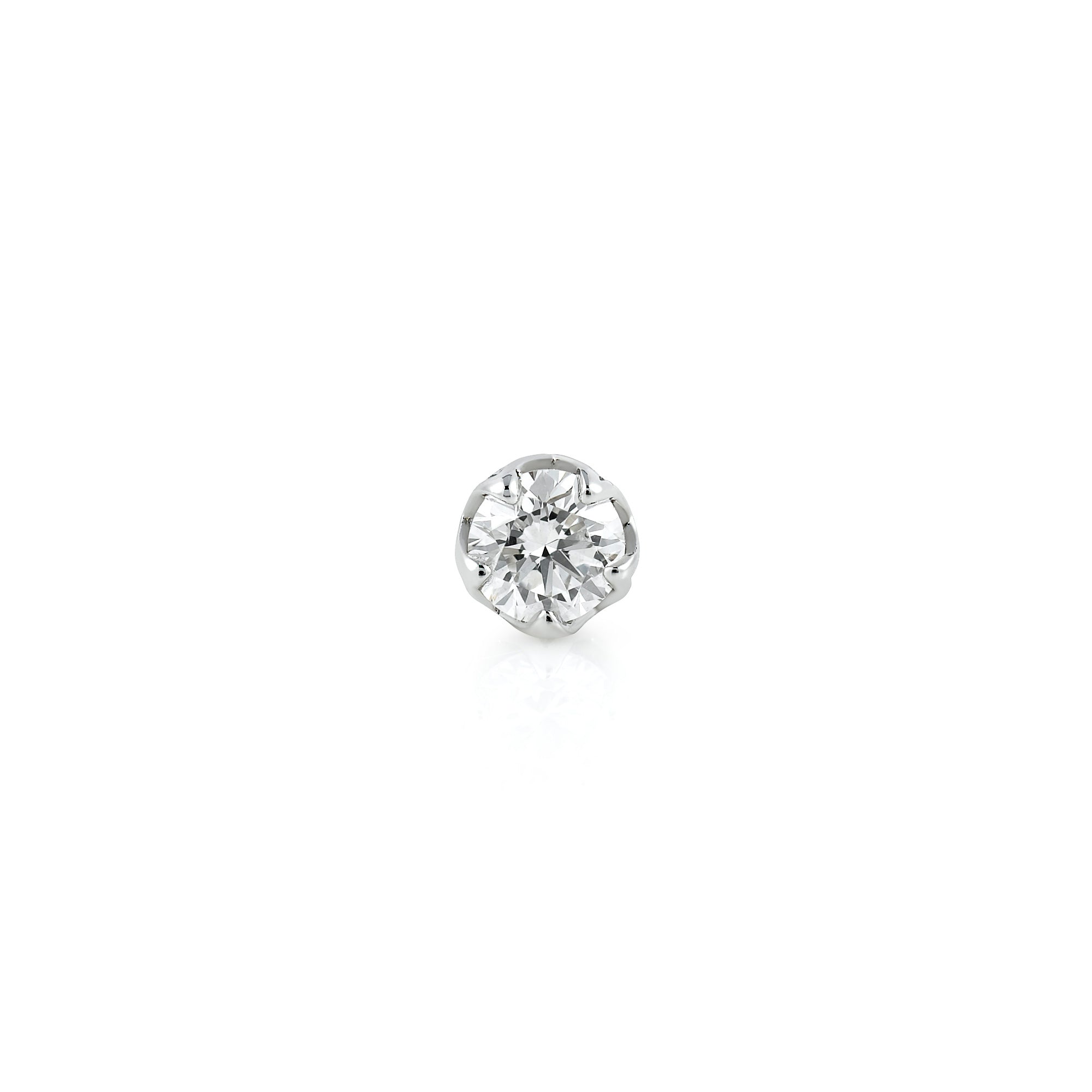 Round Diamond Stud Earring