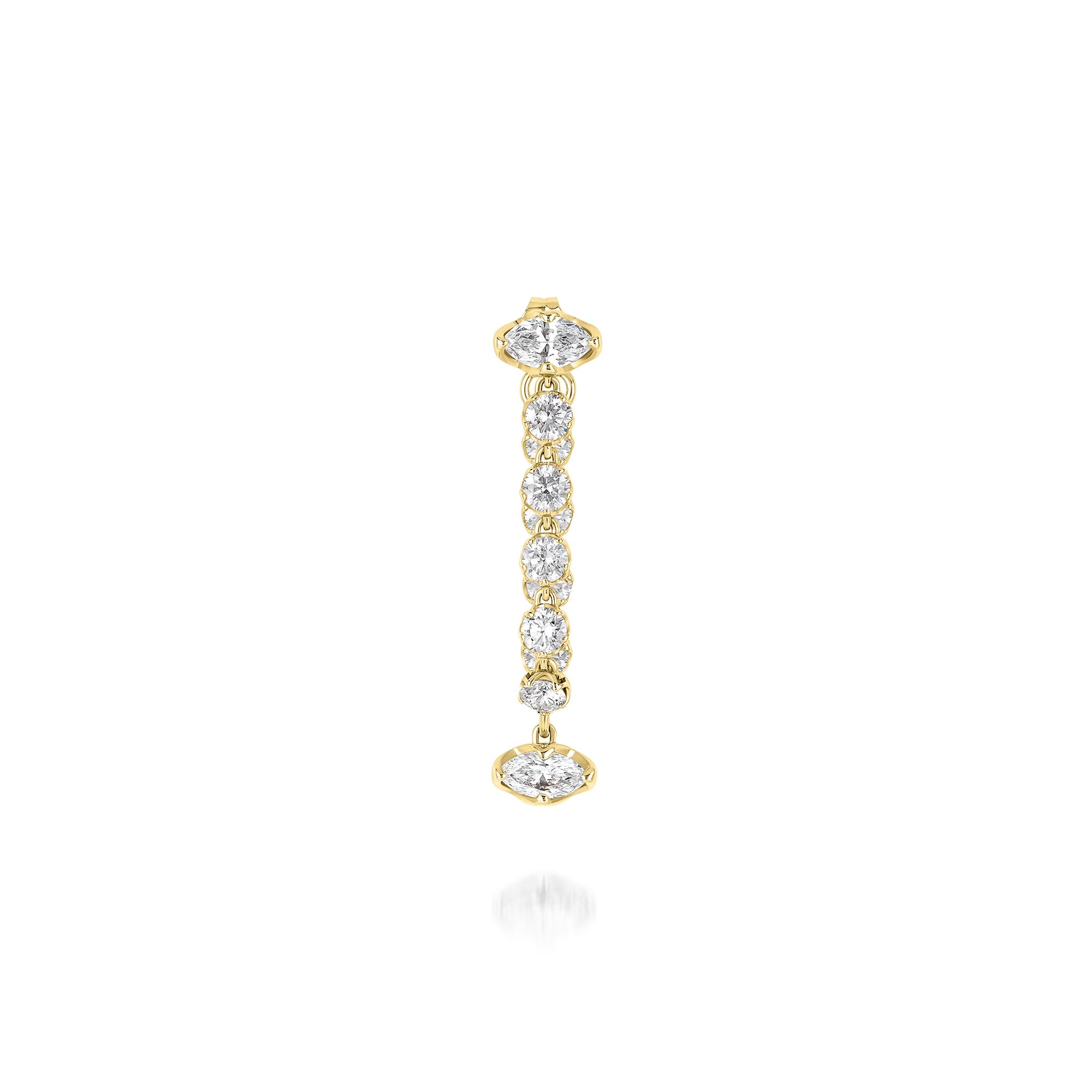 Double Back Diamond Earring