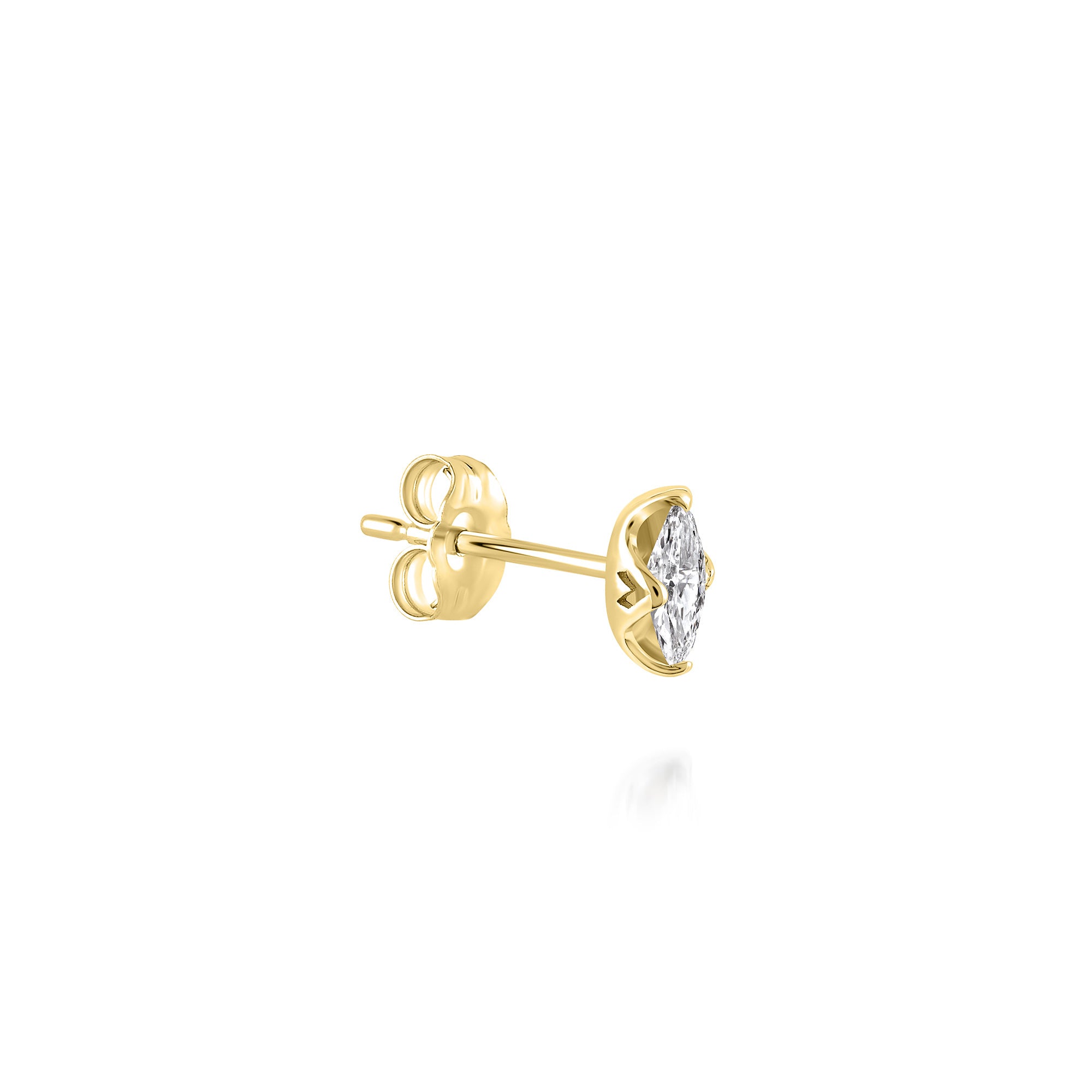 Marquis Diamond Stud Earring