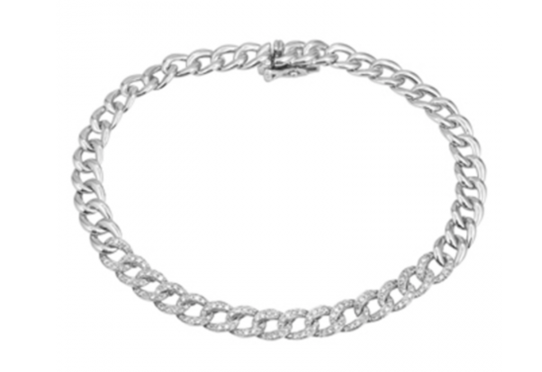 Chain Link Pave Bracelet