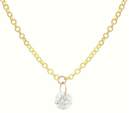 Hanging Floating Diamond Necklace