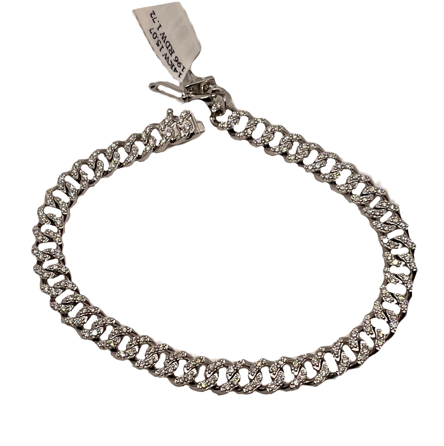 Full Pave Diamond Chain Link Bracelet - medium